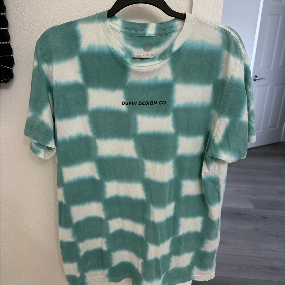 DuVin Design Co. Teal and White Men's Tee